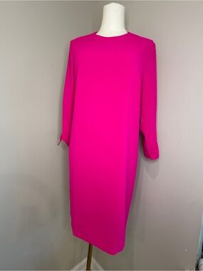 CeCe Hot Magenta Pink Tie-Sleeve Shift Dress